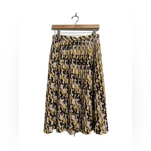 Bird Print Avec Les Filles Pleated Skirt